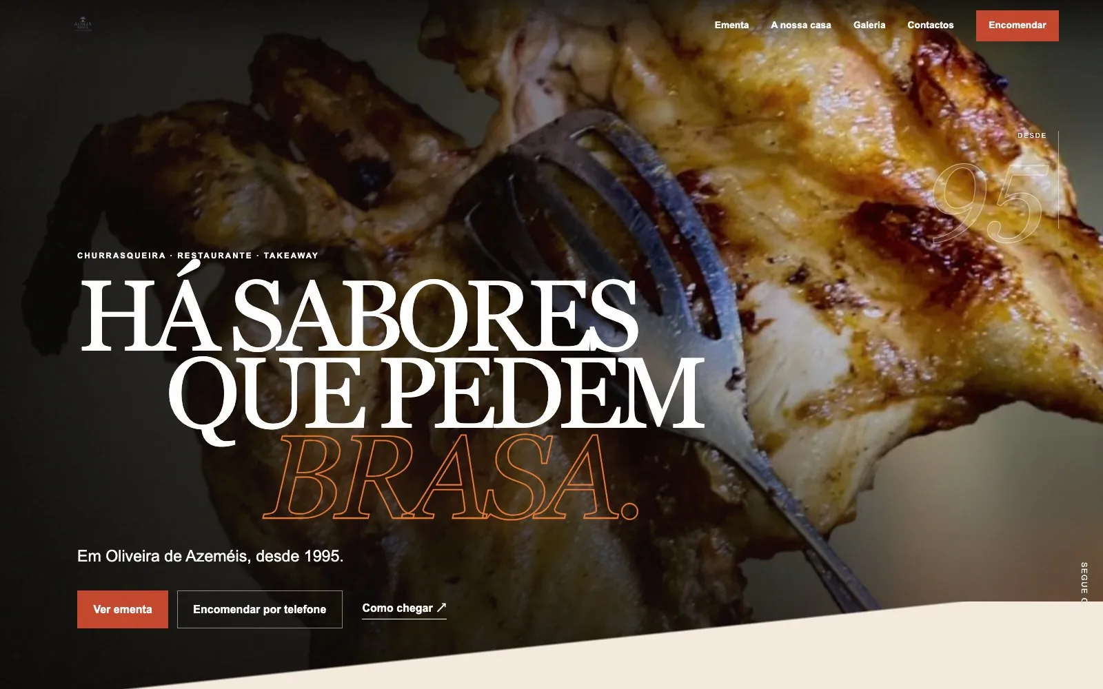 Aldeia Nova — desktop view