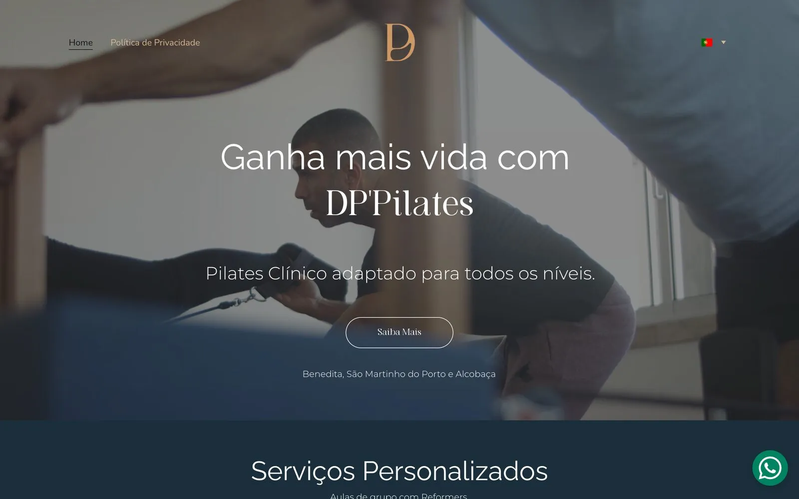 DPilates — desktop view